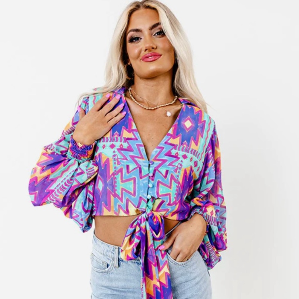 Bali Beach Party Front Tie Top